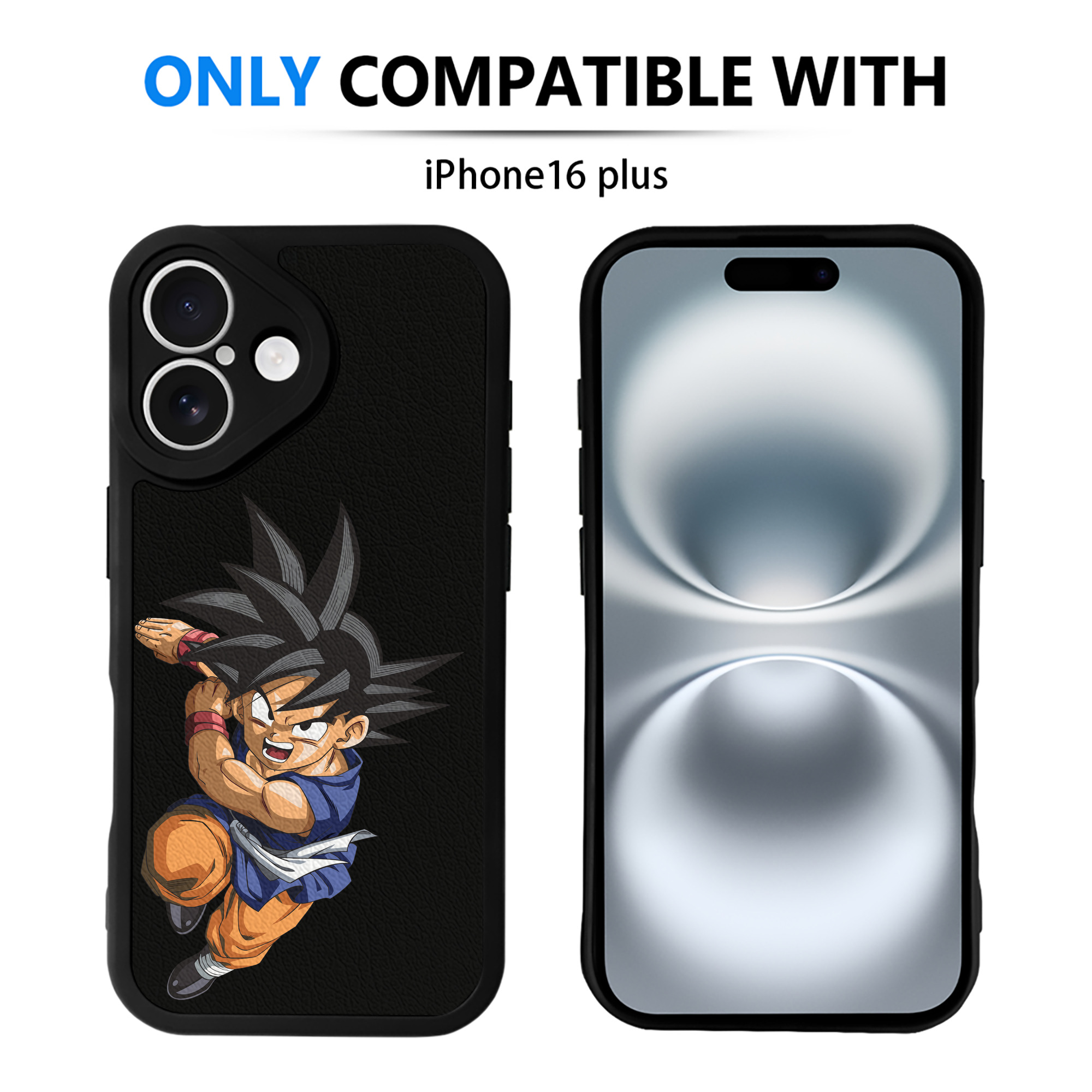（画像用） ドラゴンボール 孫悟空（そん ごくう）Son Goku カカロット DRAGON BALL Kakarotto 【iPhone 16シリーズ対応】シリコンスマホケース（レザー調） 材質：シリコン